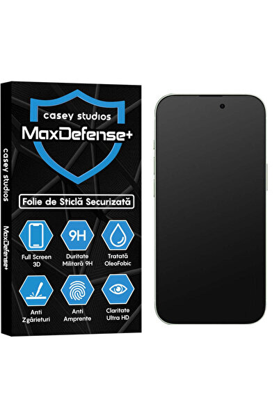 Casey Studios Folie Sticla Mata iPhone 15, Full Cover 3D, Ultra HD, Anti Zgar...