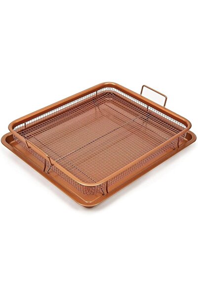 Generic Portal AE Rectangular Copper Potato Tray, Elegant Design, 1 Piece