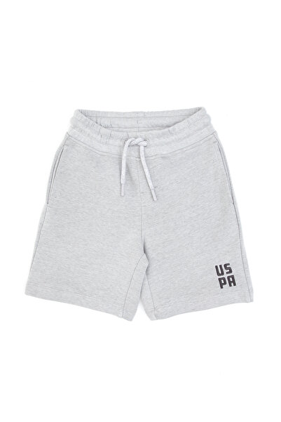 U.S. Polo Assn. Boy's Gray Melange Knitted Shorts 50325210-Vr086