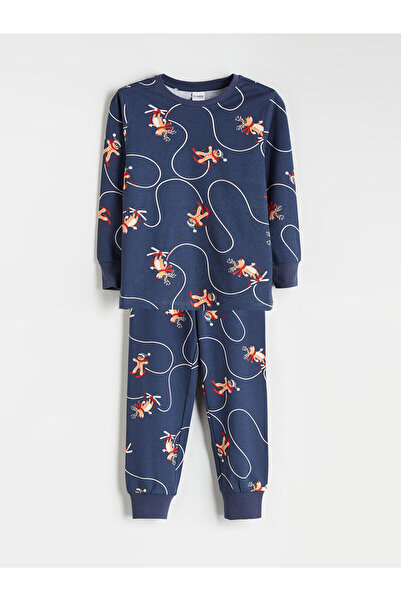 LC Waikiki Set de pijamale pentru băieți cu tematică de Anul Nou