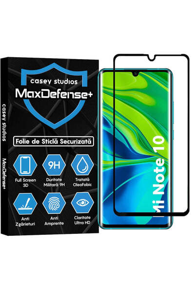 Casey Studios Folie Sticla Xiaomi Mi Note 10/Mi Note 10 Pro, Anti Zgarieturi, Anti Socuri, Margini Negre