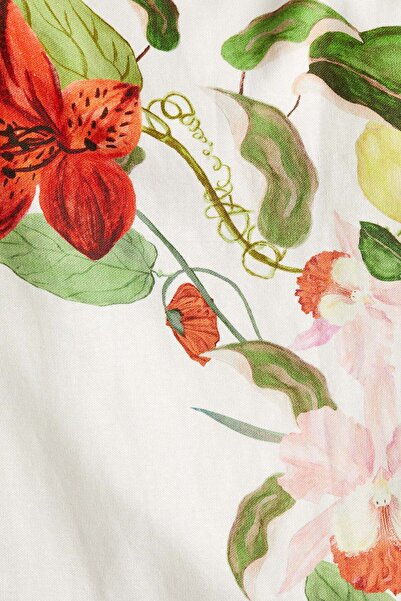 H&M Printed linen-blend dress