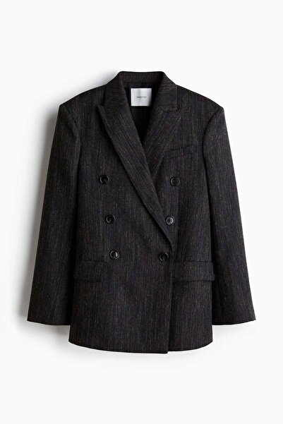 H&M Double-breasted wool-blend blazer