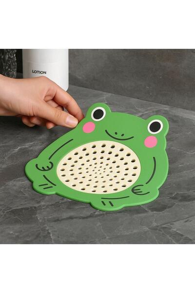 Hayveys Cute Frog Strainer Scented Bathroom, Kitchen, Sink Drain Cover Mat