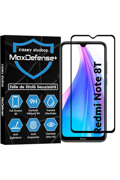 Casey Studios Film compatible with Xiaomi Redmi Note 8T, Full Cover, Ultra HD, Anti Scratch, Anti Shock