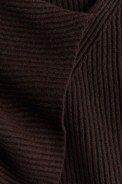 H&M Rib-knit scarf-collar jumper