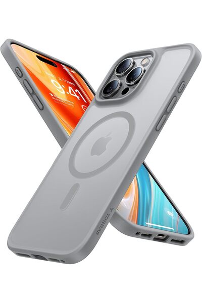 HYX جراب مغناطيسي مقاوم للصدمات لهاتف iPhone 16 Pro (متوافق مع MagSafe) - رما...