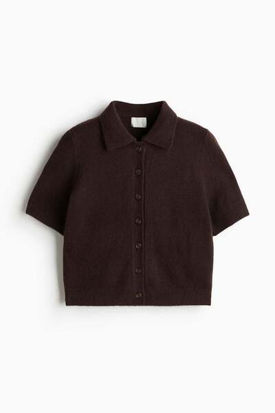 H&M Short-sleeved collared cardigan
