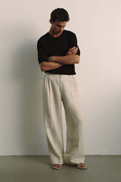 H&M Loose Fit Linen-blend trousers