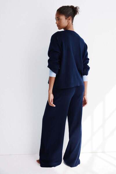 H&M Wide fine-knit trousers
