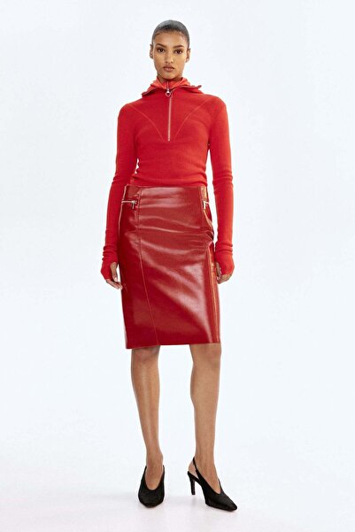 H&M Coated pencil skirt