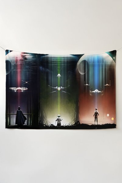RUGRUMBA Star Wars Wall Cloth – Movie Themed, High-Quality Fabric, Tapestry Wall Hanging