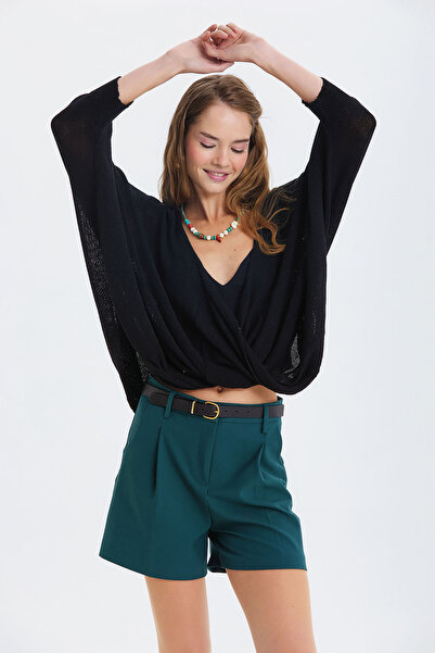 Clandestino Pensli Belted Winter Shorts Green