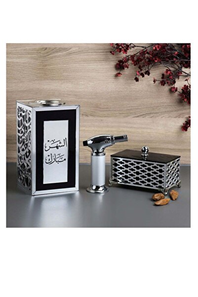 Story of candle مبخرة مع صندوق لحفظ البخور وللتخزين تأتي بعبارة "الشهر مبارك"...