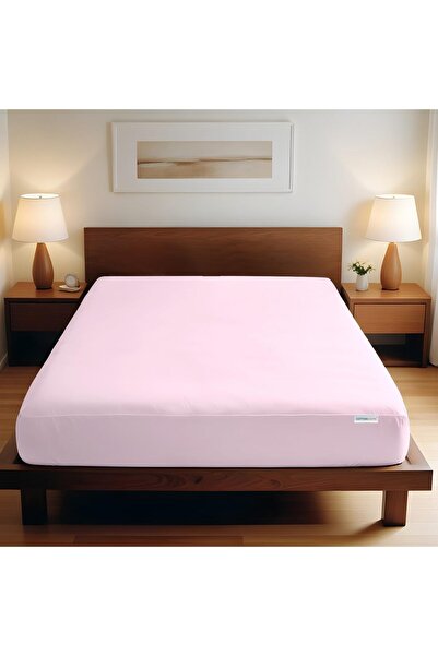 COTTON HOME Ultra Soft Fitted Bed Sheet, 90×190+20 cm, Pink, CH-205, Small Single