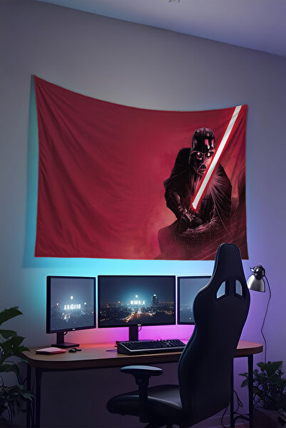 RUGRUMBA غطاء جدار حرب النجوم - تصميم مستوحى من الأفلام، قماش عالي الجودة، سج...