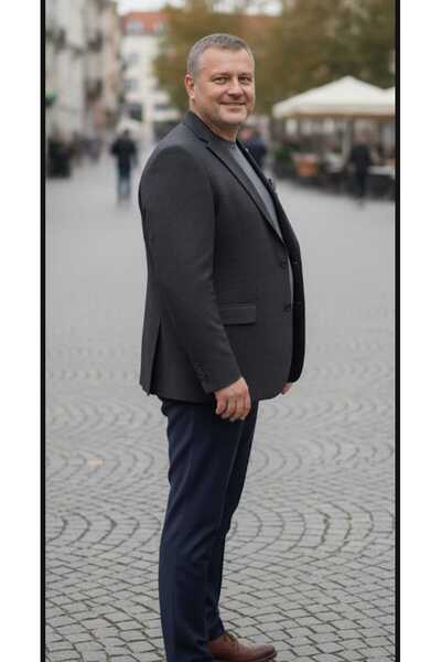 güncüoğlu 4 Drop Two Button Double Slit Classic Men's Jacket