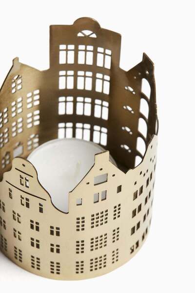 H&M Small cityscape tealight holder