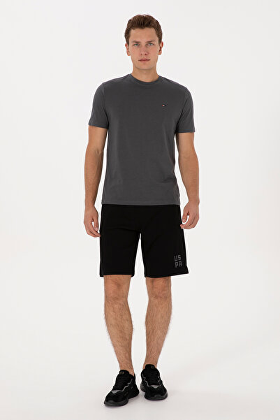 U.S. Polo Assn. Men's Black Knitted Shorts 50319997-Vr046