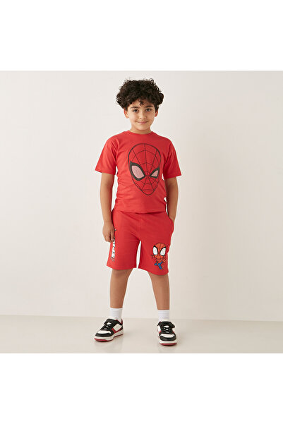 Marvel Spidey Print Shorts with Drawstring Closure