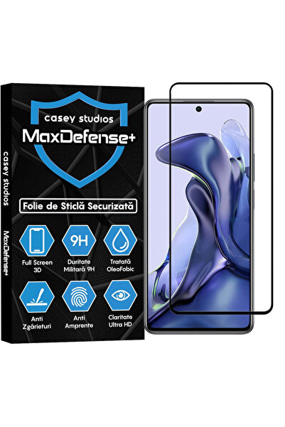 Casey Studios Folie Sticla Xiaomi 11T/11T Pro, Full Cover 3D, HD, Anti Zgarie...
