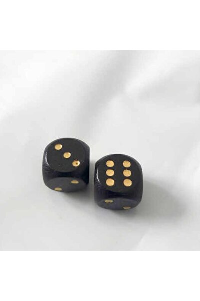 Manopoulos Set of 2 Black Dice 12 mm