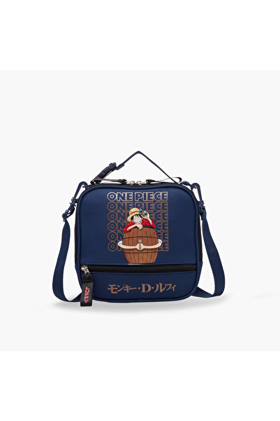 TOEI ANIMATION One Piece Print Lunch Bag with Zip Closure