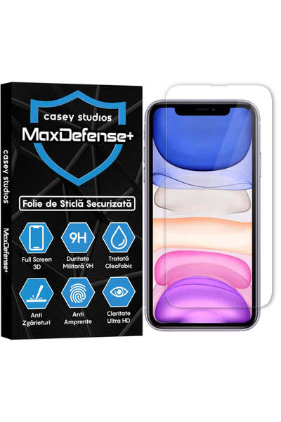 Casey Studios Folie Sticla iPhone 11 Pro Max, Full Cover 3D, Ultra HD, Anti Z...