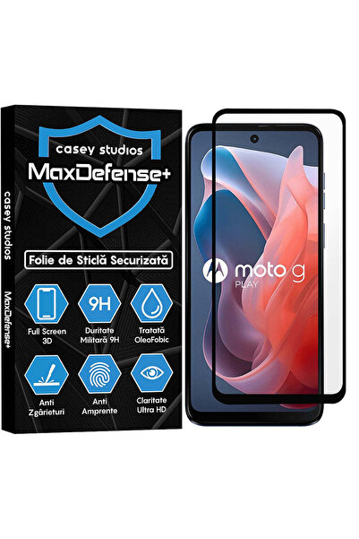 Casey Studios Folie Motorola Moto G Play 2024, Full Cover, Ultra HD, Anti Zgarieturi, Anti Socuri, Margini Negre