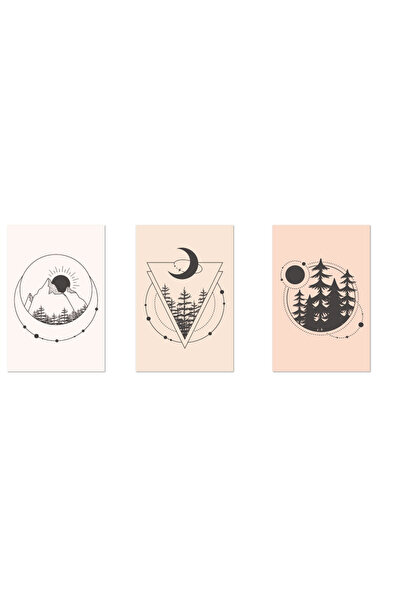 4Decor Set Pictură pe pânză - Peisaj pastel - 120x60 cm