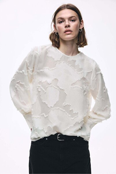 H&M Jacquard-weave blouse