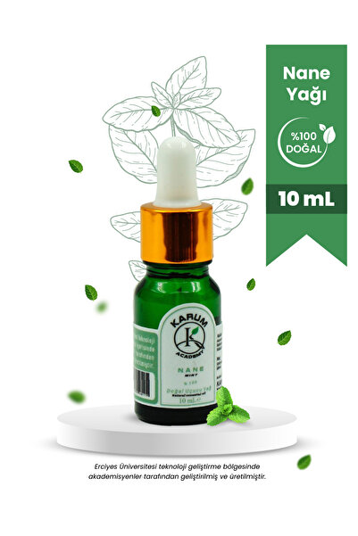 KARUM Nane Uçucu Yağ %100 Saf ve Doğal Cam Damlalıklı 10 mL