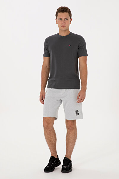 U.S. Polo Assn. Men's Gray Melange Knitted Shorts 50319997-Vr086