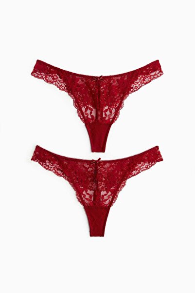 H&M 2-pack lace thong briefs