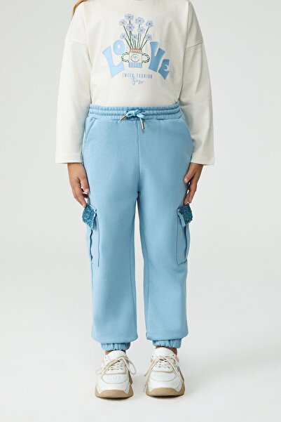 Tyess BG Store Kız Çocuk Mavi Eşofman Altı