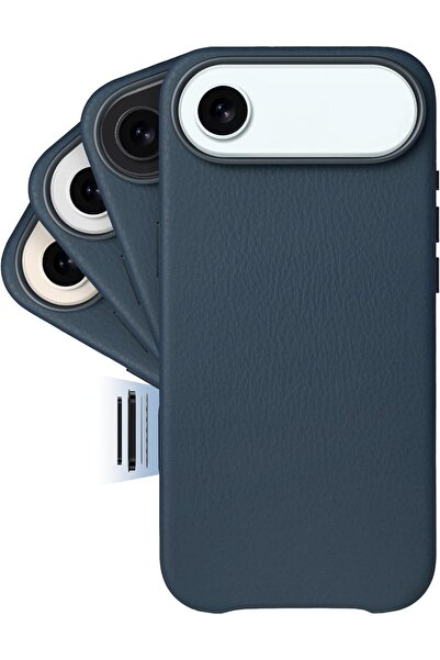 HYX جراب جلدي كلاسيكي فاخر لهاتف iPhone 17 Air - أزرق أزورو