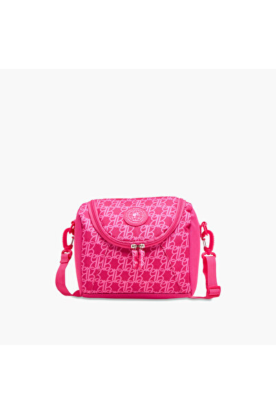 Barbie Printed Lunch Bag with Detachable Strap and Zip Closure