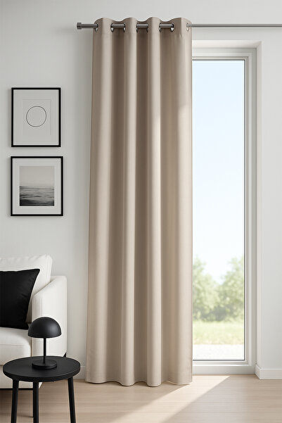 Premier Home Blackout Ringed Background Curtain Gray 140X260