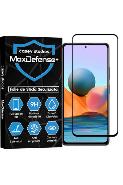 Casey Studios Xiaomi Redmi Note 10 Pro/10 Pro Max Case, Full Cover, Anti Scratch, Anti Shock, Black Edges