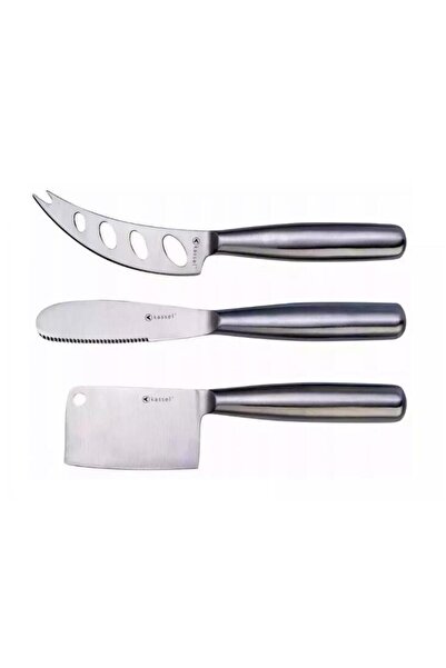 KASSEL Cheese knife set, 3 stainless steel elements, 19.5 x 22 x 24 cm,