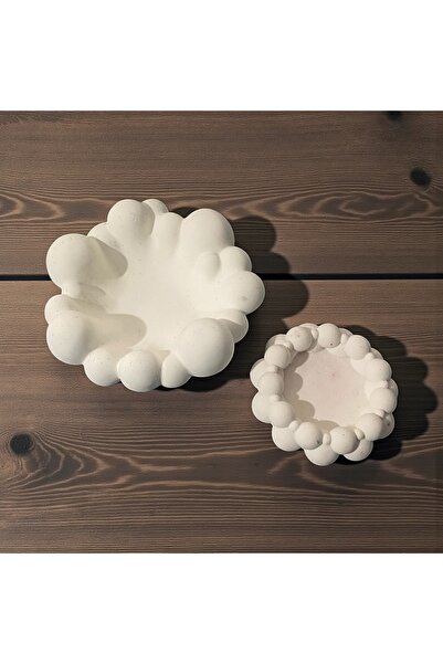 candleistanbul Bubble 2 Li takılık ve mumluk dekoratif ham boyasız obje