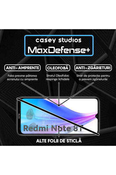Casey Studios Film compatible with Xiaomi Redmi Note 8T, Full Cover, Ultra HD, Anti Scratch, Anti Shock