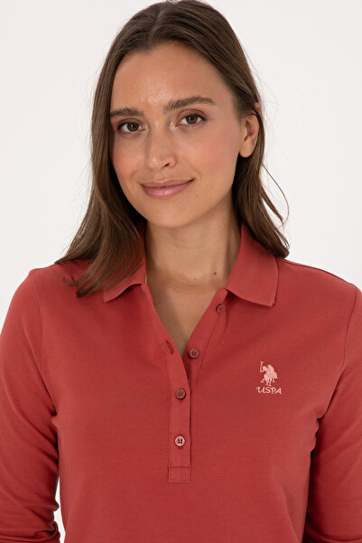 U.S. Polo Assn. Women's Tile Basic Polo Neck Sweatshirt 50307755-Vr026