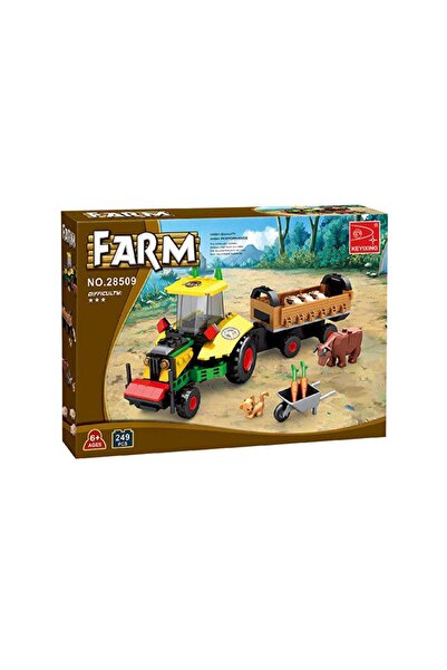 hak-iş oyuncak Tractor Farm Set 247 Piece Building Block Toy