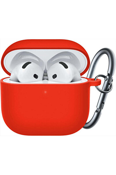 Casey Studios Husa AirPods 4, din Silicon Moale, cu Breloc Carabina, Incarcar...