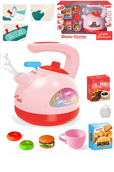 TUENGİ STORE Pilli Işıklı Sesli Buhar Çıkaran Oyuncak Kettle Gerçekçi Oyuncak...