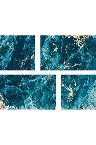 4Decor Set Pictură pe pânză - Turcoaz - 130x100 cm