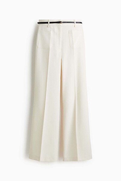 H&M Flared belted trousers