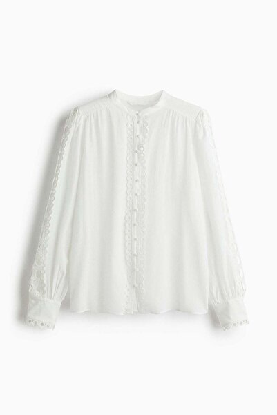 H&M Lace-trimmed blouse