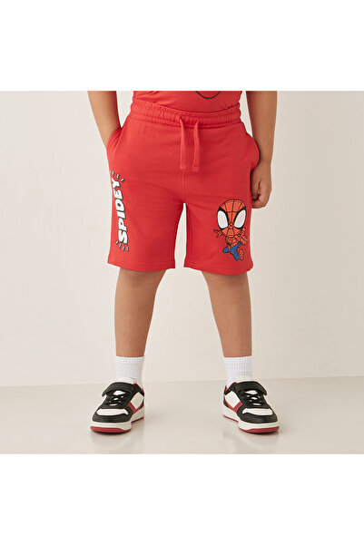 Marvel Spidey Print Shorts with Drawstring Closure